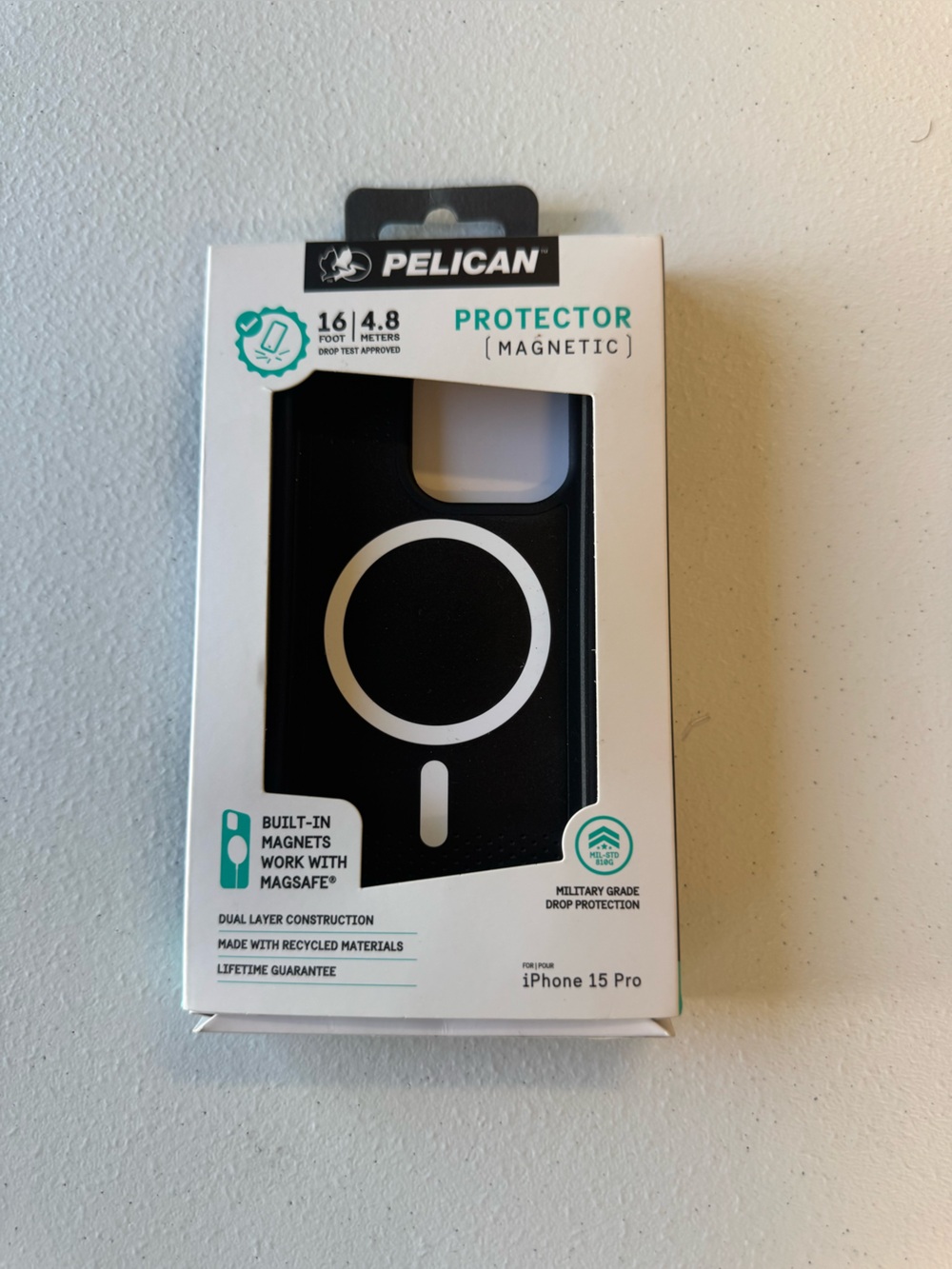 Pelican Magnetic Protector Case for iPhone 15 Pro — Black